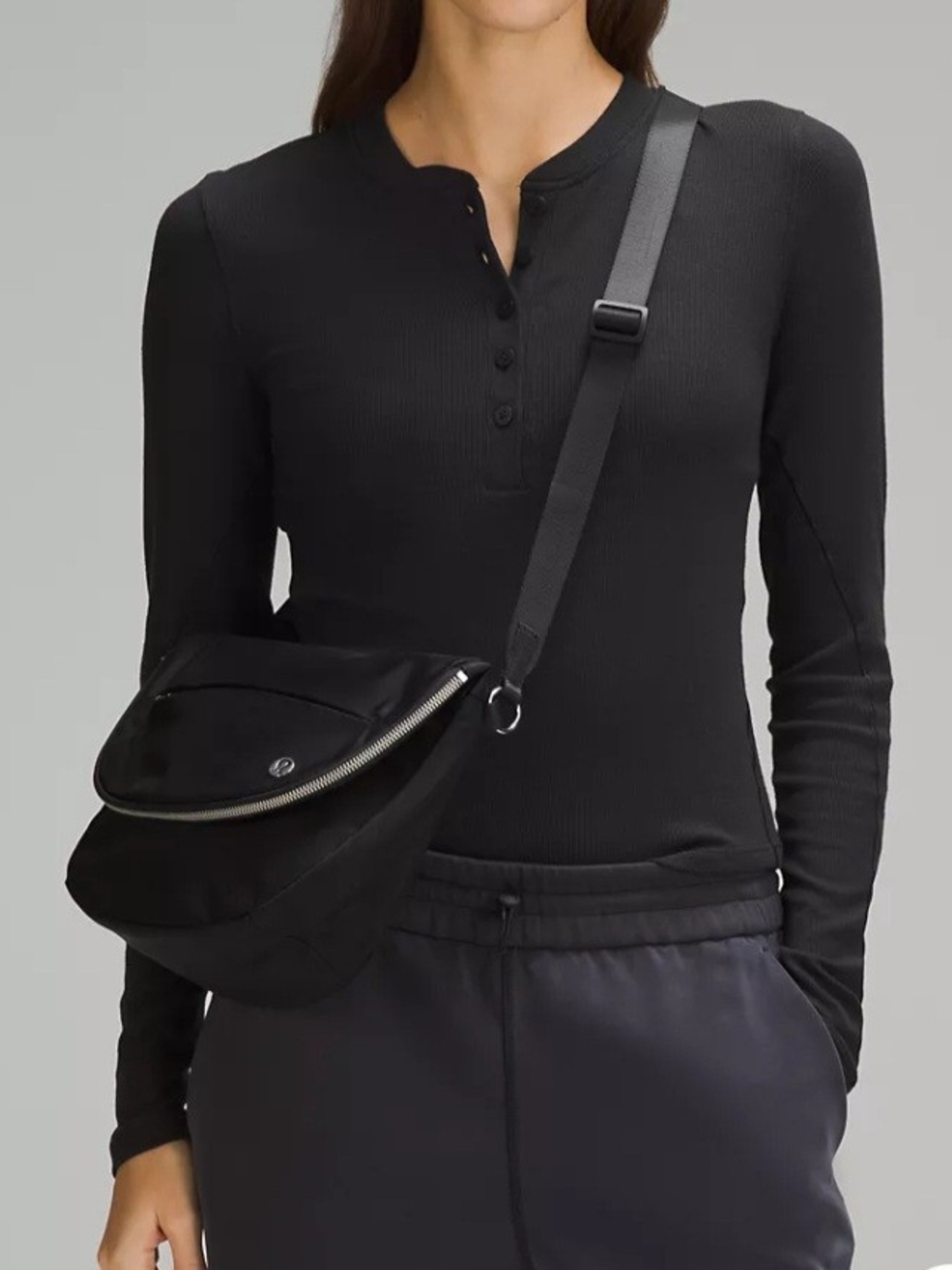 Lululemon Athletica All Night Festival Black Crossbody Bag 5L